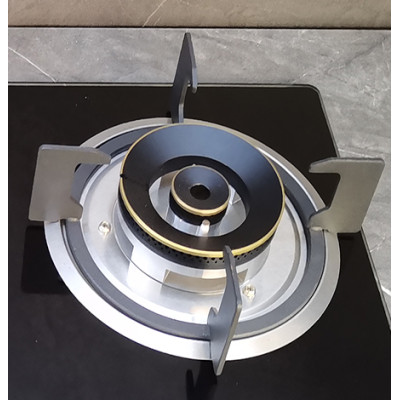 2 Burner 7MM Built-in Tempered Glass Gas Cooker LPG/NG with Heavy Brass Burner Cap for Home | CHEFF