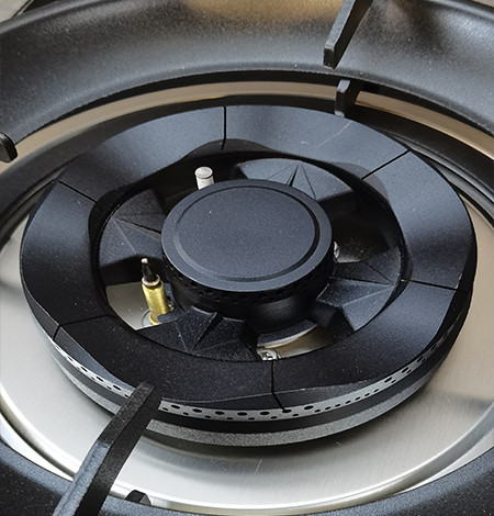 2 Burner Black Tempered Glass Built-in Gas Cooktop LPG/NG with Safety Device for Home Use | CHEFF