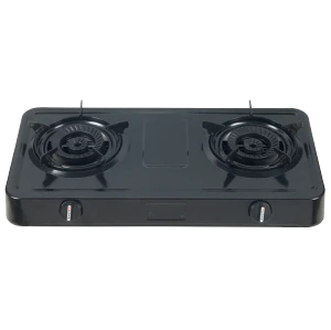 Black pinting panel gas cooktops wholasale double gas cooker for home use