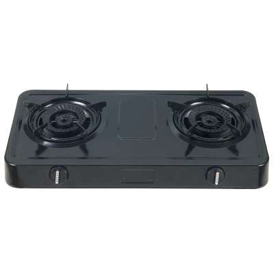 Black pinting panel gas cooktops wholasale double gas cooker for home use