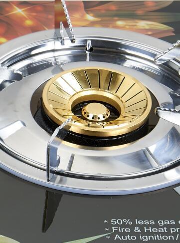 2 Burner Tempered Glass Gas Stove LPG/NG with Cast Iron Burner for Family Cooking | CHEFF