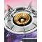 2 Burner Glass LPG/NG Tabletop Gas Stove with Brass Burner Cap for Home Cooking | CHEFF