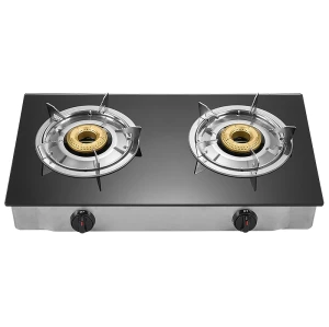 LPG/natural gas cook stove 2 burner glass cooking stove table gas cooker wholesaler
