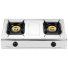 Kitchen Table Top Gas Cooker  Stainless Steel Two Burner Gas Stove Blue Flame Cooktops With Brass Burner Cap