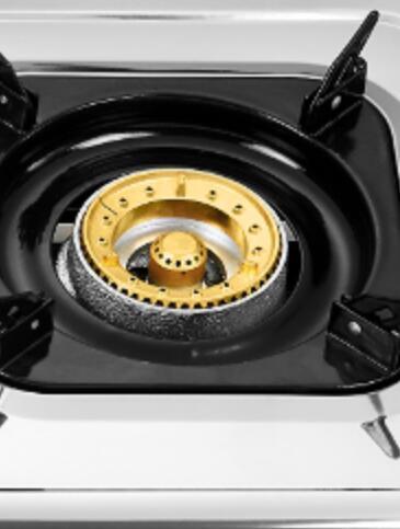 2 Burner Stainless Steel Tabletop Gas Stove with Blue Flame Burner for Hosehold Use | CHEFF