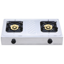 Kitchen Table Top Gas Cooker  Stainless Steel Two Burner Gas Stove With Blue Flame