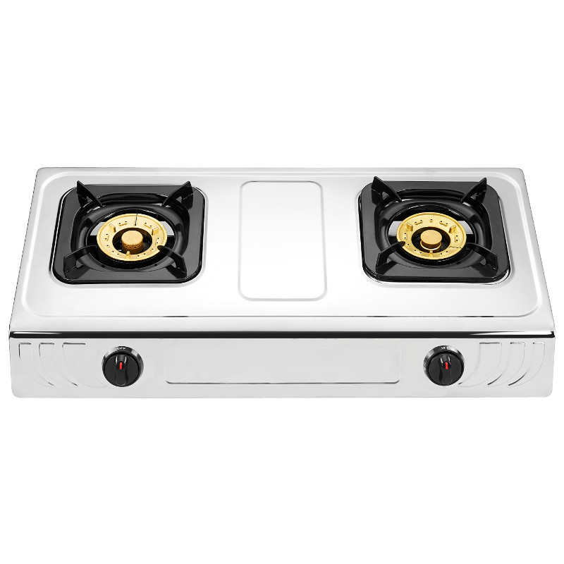 2 burner Stainless steel Gas Stove 