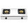 2 Burner Stainless Steel Tabletop Gas Stove with Electroplate Pan Support for Restaurant | CHEFF