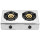 2 Burner Stainless Steel Tabletop Gas Stove LPG/NG with Enamel Pan Support for Home Kitchen | CHEFF