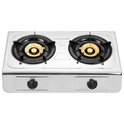 Home Kitchen Cooking Stainless Steel 2 Burner Table Natural Gaz Gas Cooker Tabletop Gas Stove