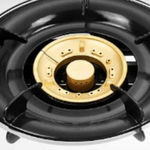 2 Burner Stainless Steel Tabletop Gas Stove LPG/NG with Enamel Pan Support for Home Kitchen | CHEFF