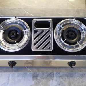 Manufacturer double Burners Table Top Gas Stove Stainless Steel Gas Burners Indoor Table Gas Cooker