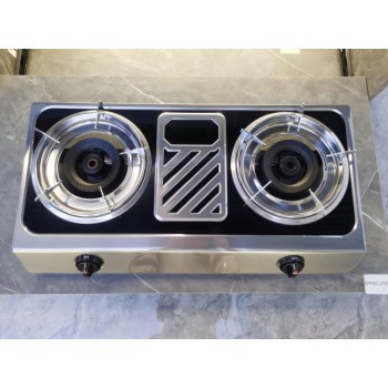 Manufacturer double Burners Table Top Gas Stove Stainless Steel Gas Burners Indoor Table Gas Cooker