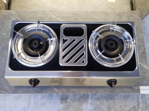 Manufacturer double Burners Table Top Gas Stove Stainless Steel Gas Burners Indoor Table Gas Cooker
