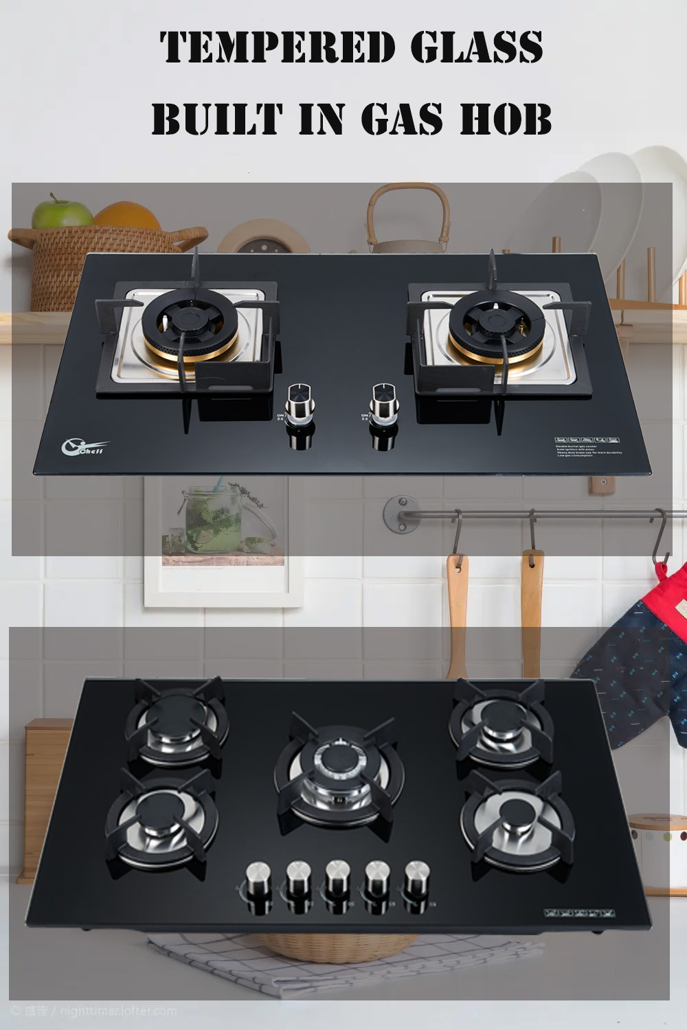 CHEFF Catalog - Tempered Glass Built-in Gas Hob