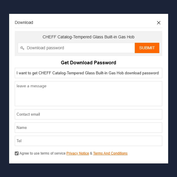 Cheff Catalog Download Protected Access