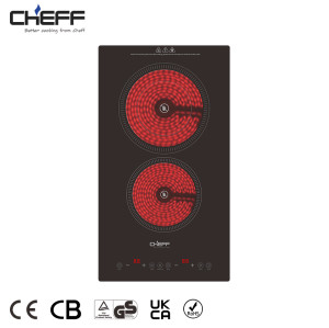 2 Zone Built-in Electric Ceramic Hob Infrared Cooktop with Touch Control for Household | CHEFF