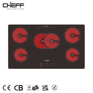 5 Zone Infrared Cooktop 6500W Electric Ceramic Hob with OEM/ODM Service for Household Use | CHEFF