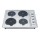 24 Inch 4 Zone Solid Hot Plate Stainless Steel Electric Hob with Knob Control for Household | CHEFF