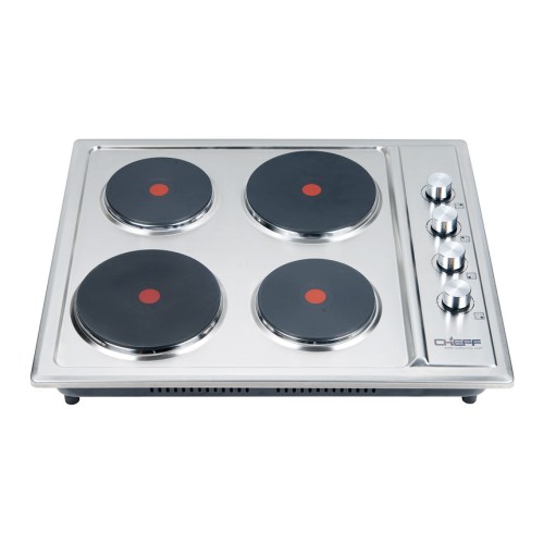 24 Inch Solid Electric Cooktop 4 Burner Stainless Steel Hot Plate Hob