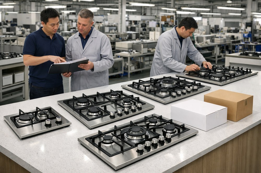 CHEFF stainless steel panel gas hob manufacturing customization and brand options