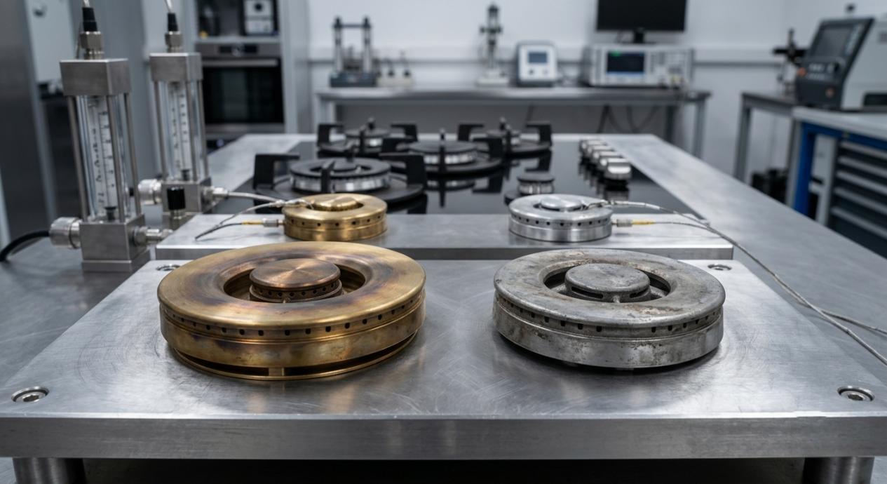 Brass burner cap durability under high heat cycles