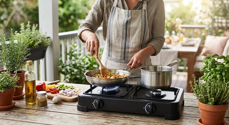 CHEFF table top gas cooker used for outdoor & supplementary cooking — portable gas stove with flame failure safety