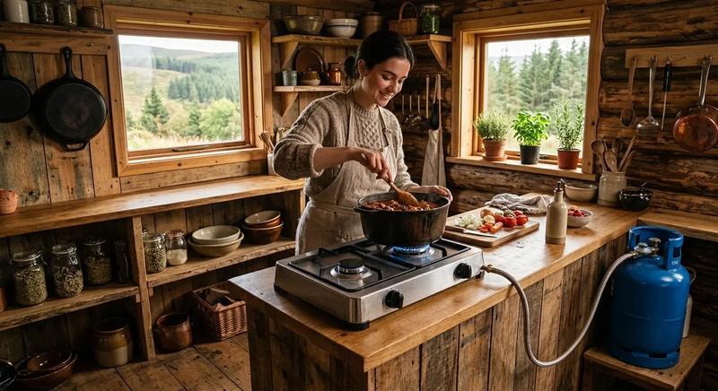 CHEFF table top gas cooker used for rural & off-grid kitchens — portable gas stove with flame failure safety