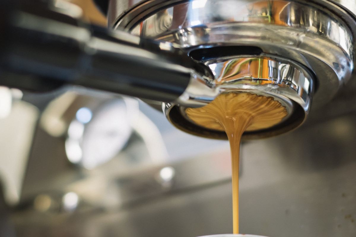 Coffee machine brewing output demonstrating stable performance for distribution