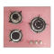 3 Burner Tempered Glass LPG/NG Gas Hob Built-in Cooktop with Colored Glass Panel for Home | CHEFF