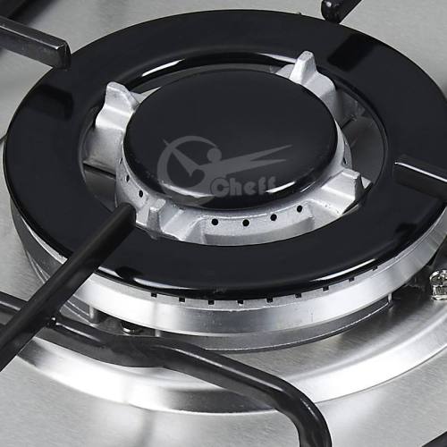 5 Burner Stainless Steel Built-in Gas Hob LPG/NG with OEM/ODM Service for Hotel, Restaurant | CHEFF