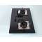 2 Burner Black Tempered Glass Gas Hob Built-in LPG/NG with Safety Device for Household | CHEFF