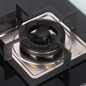 2 Burner Black Tempered Glass Gas Hob Built-in LPG/NG with Safety Device for Household | CHEFF