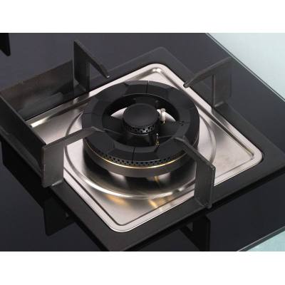 2 Burner Black Tempered Glass Gas Hob Built-in LPG/NG with Safety Device for Household | CHEFF