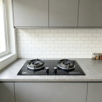 2 Burner Tempered Glass Built-in LPG/NG Cooking Gas Hob with Cast Iron Pan Support for Home | CHEFF