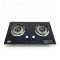 2 Burner Tempered Glass Built-in LPG/NG Cooking Gas Hob with Cast Iron Pan Support for Home | CHEFF