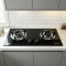 2 Burner 7MM Tempered Glass Built-in Gas Cooktop LPG/NG with Cast Iron Pan Support for Home | CHEFF