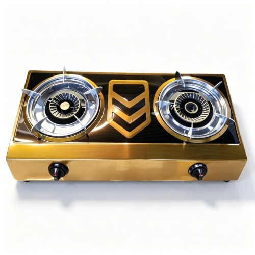 2 Burner Blue Flame Stainless Steel Tabletop Gas Stove with CKD Export Support for Household | CHEFF