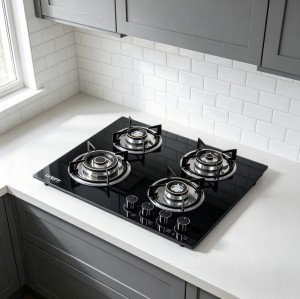 4 Burner Tempered Glass Gas Stove Built-in LPG/NG Cooktop with OEM/ODM for Household Use | CHEFF