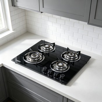 4 Burner Tempered Glass Gas Stove Built-in LPG/NG Cooktop with OEM/ODM for Household Use | CHEFF