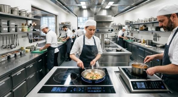 Smart induction cooktops in residential, rental, and commercial kitchen applications