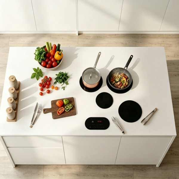 Invisible Induction Hob Built-in Under Countertop Induction Cooker for Sintered Stone and Quartz Stone Countertop | CHEFF