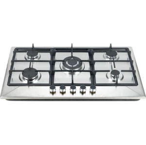 5 Burner Stove Top Gas Stainless Steel LPG & Natural Gas Stoves Kitchenware Wholesale