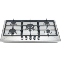 5 Burner Stove Top Gas Stainless Steel LPG & Natural Gas Stoves Kitchenware Wholesale