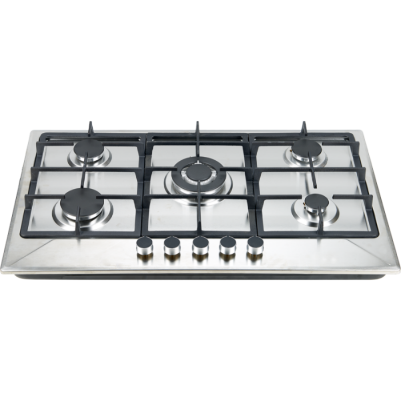 5 burner built-in gas hob