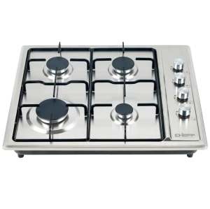 4 Burner Stainless Steel Gas hob  Built-in Gas Cooker with Economic Enamel Pan Support