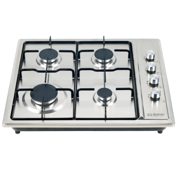 4 Burner Stainless Steel Gas hob  Built-in Gas Cooker with Economic Enamel Pan Support