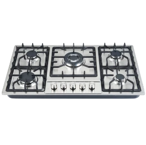 5 Burner Gas Top Stove Stainless Steel Built in LPG & Natural Gas Stoves ODM | OEM