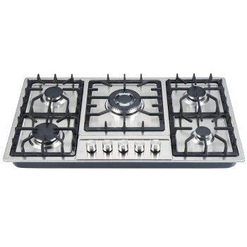 5 Burner Gas Top Stove Stainless Steel Built in LPG & Natural Gas Stoves ODM | OEM