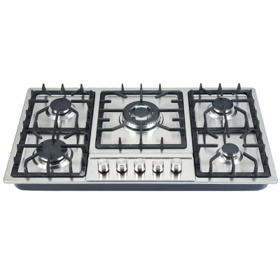 5 Burner Gas Top Stove Stainless Steel Built in LPG & Natural Gas Stoves ODM | OEM